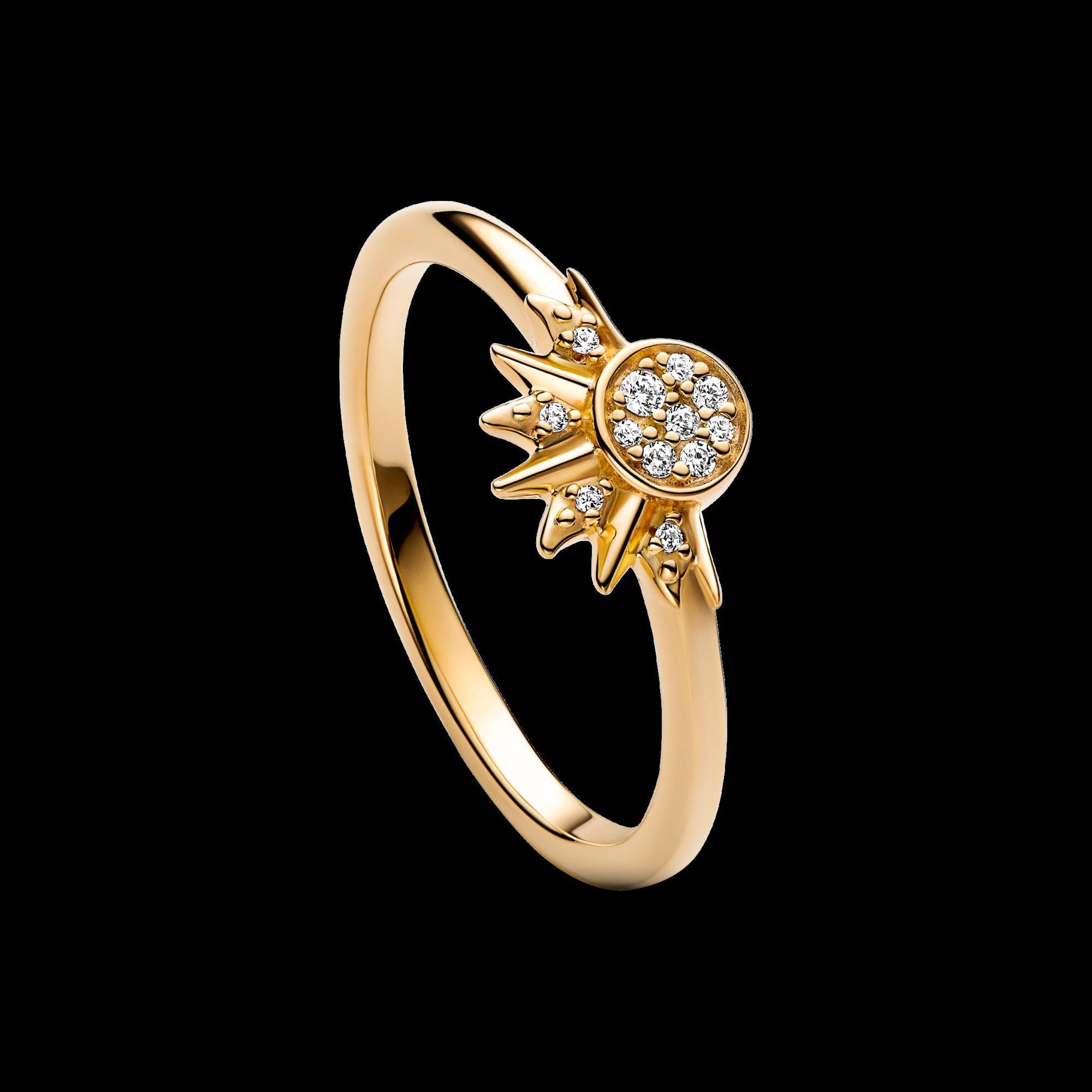 Celestial Sparkling Sun Ring