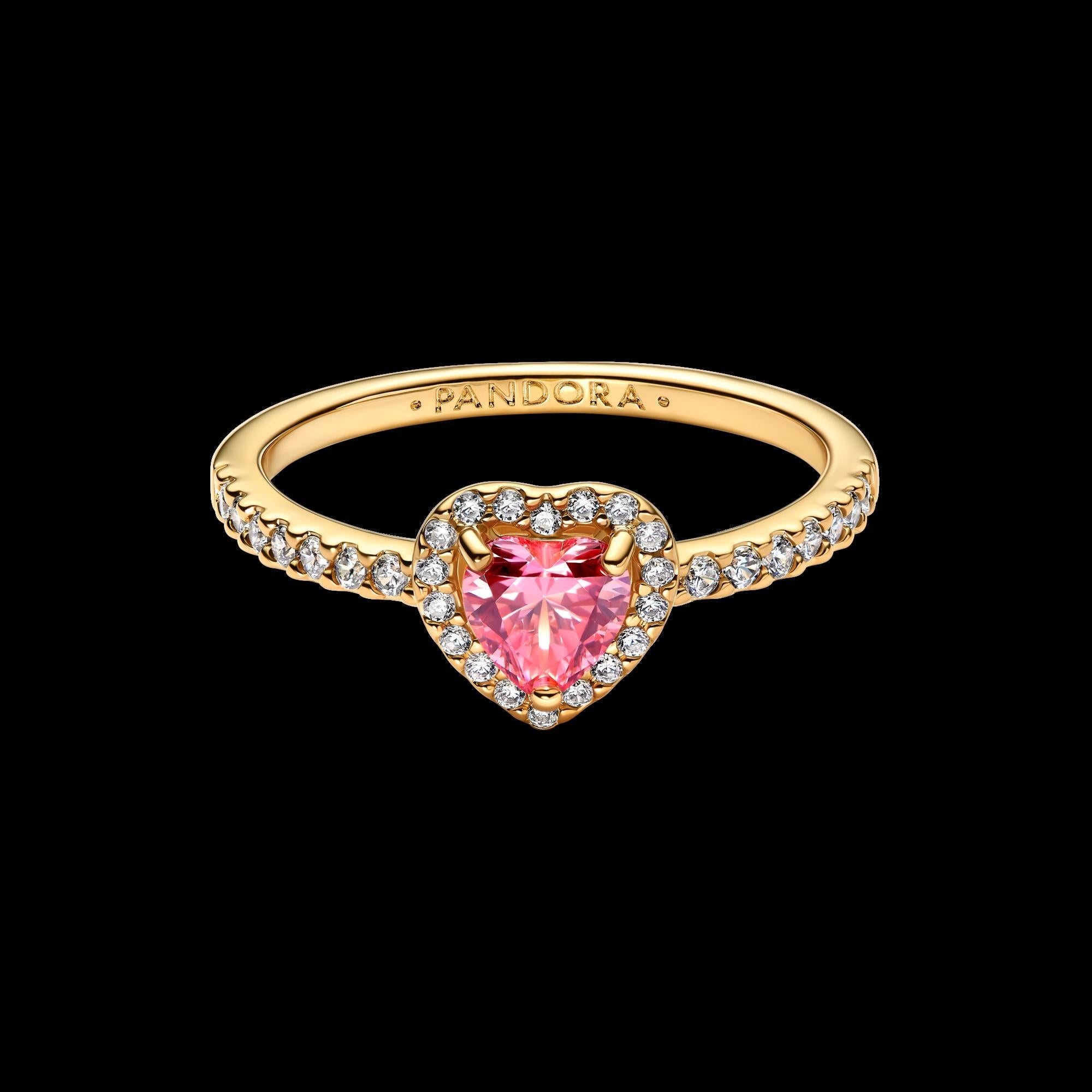 Elevated Pink Heart Ring