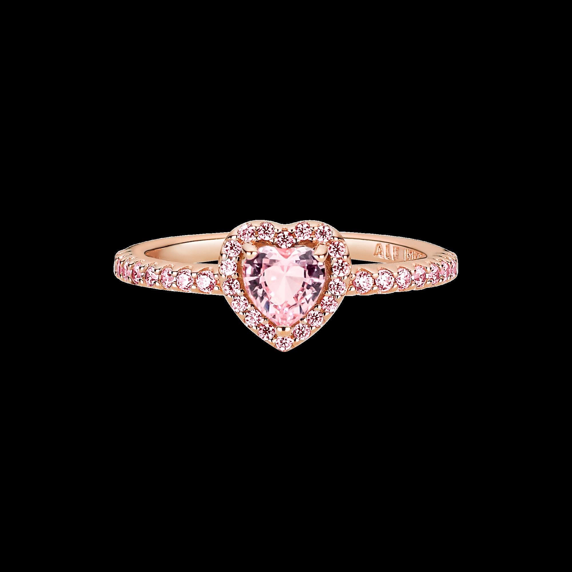 Sparkling Elevated Heart Ring