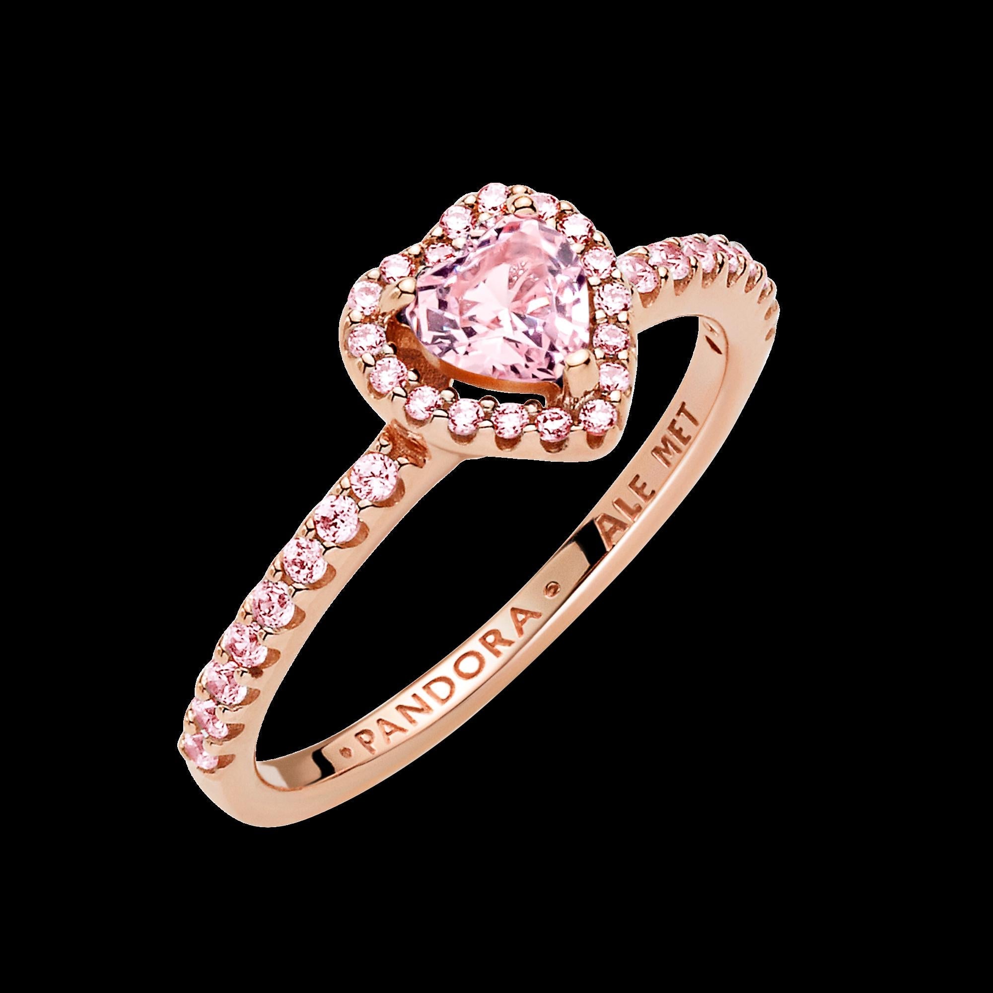 Sparkling Elevated Heart Ring