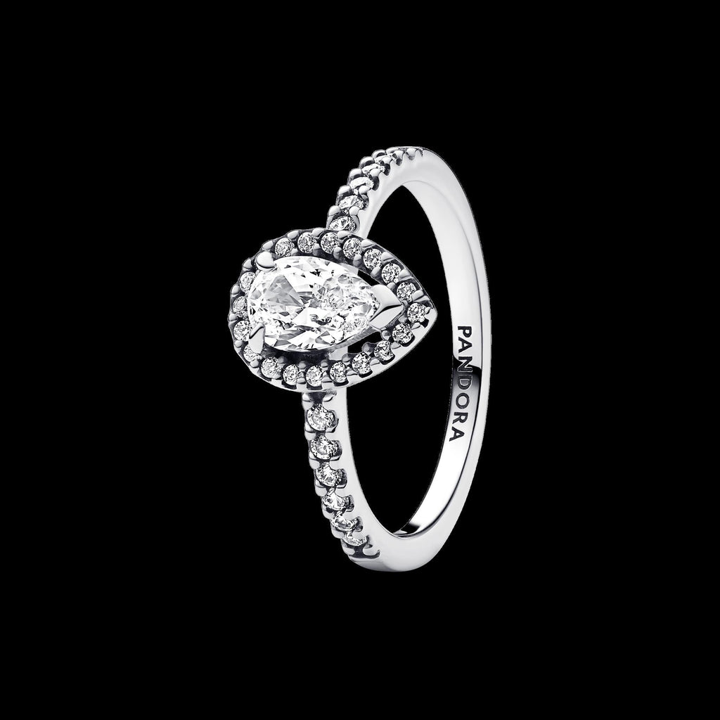 Sparkling Halo Hearts Ring
