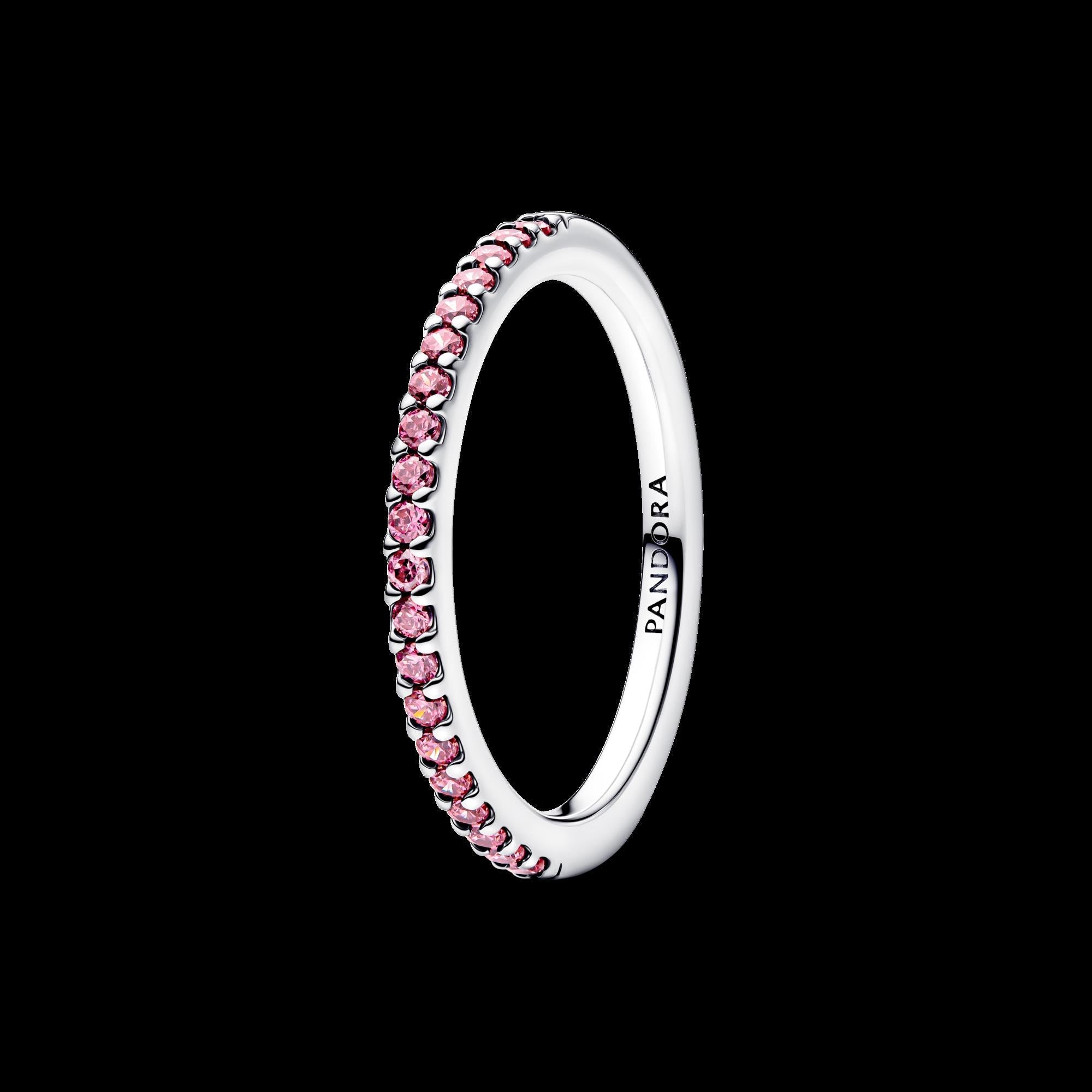 Sparkling Pink Bow Ring