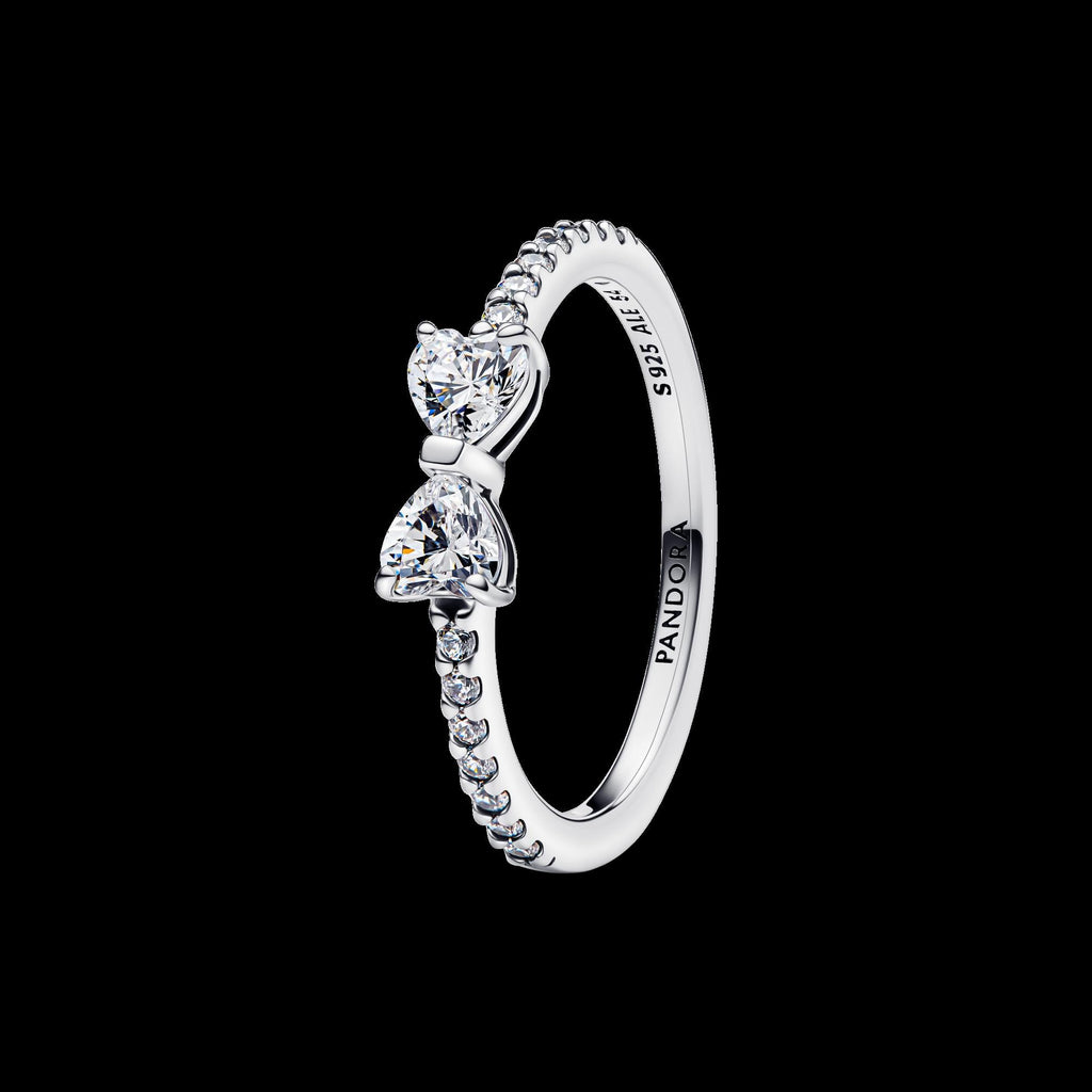 Sparkling Pink Bow Ring