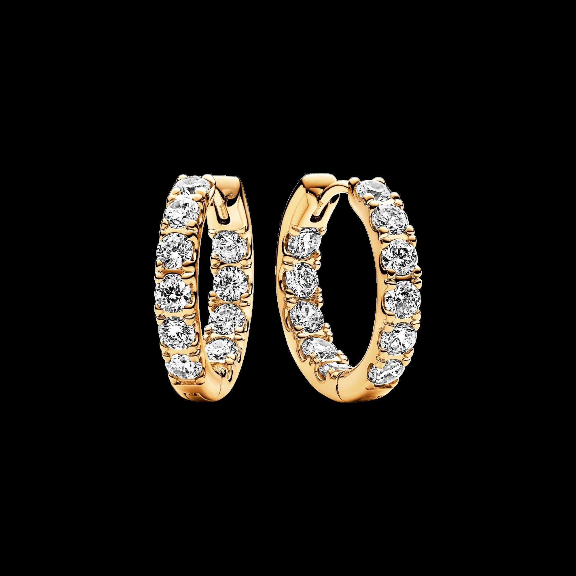 Sparkling Huggie Hoop Earrings