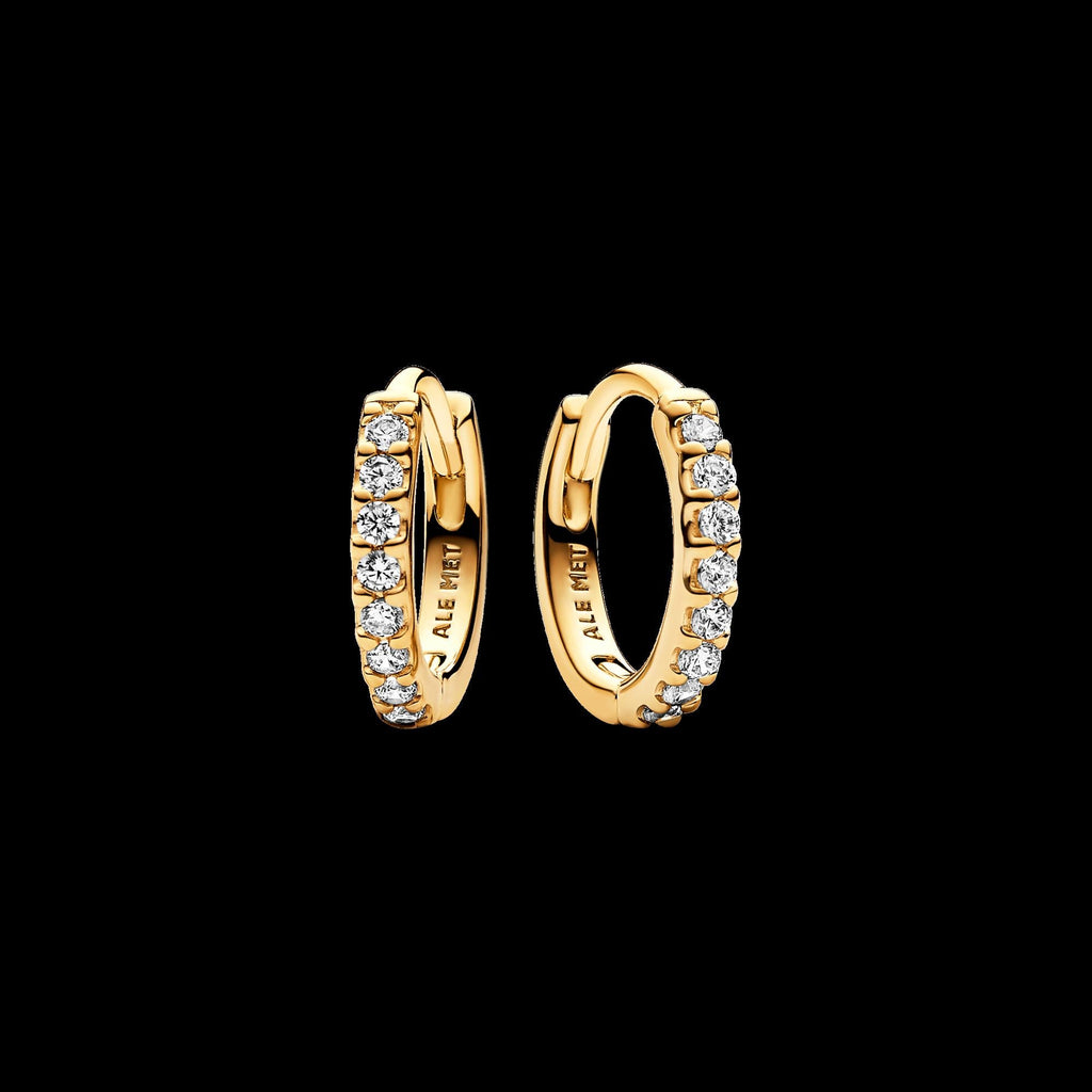 Sparkling Huggie Hoop Earrings