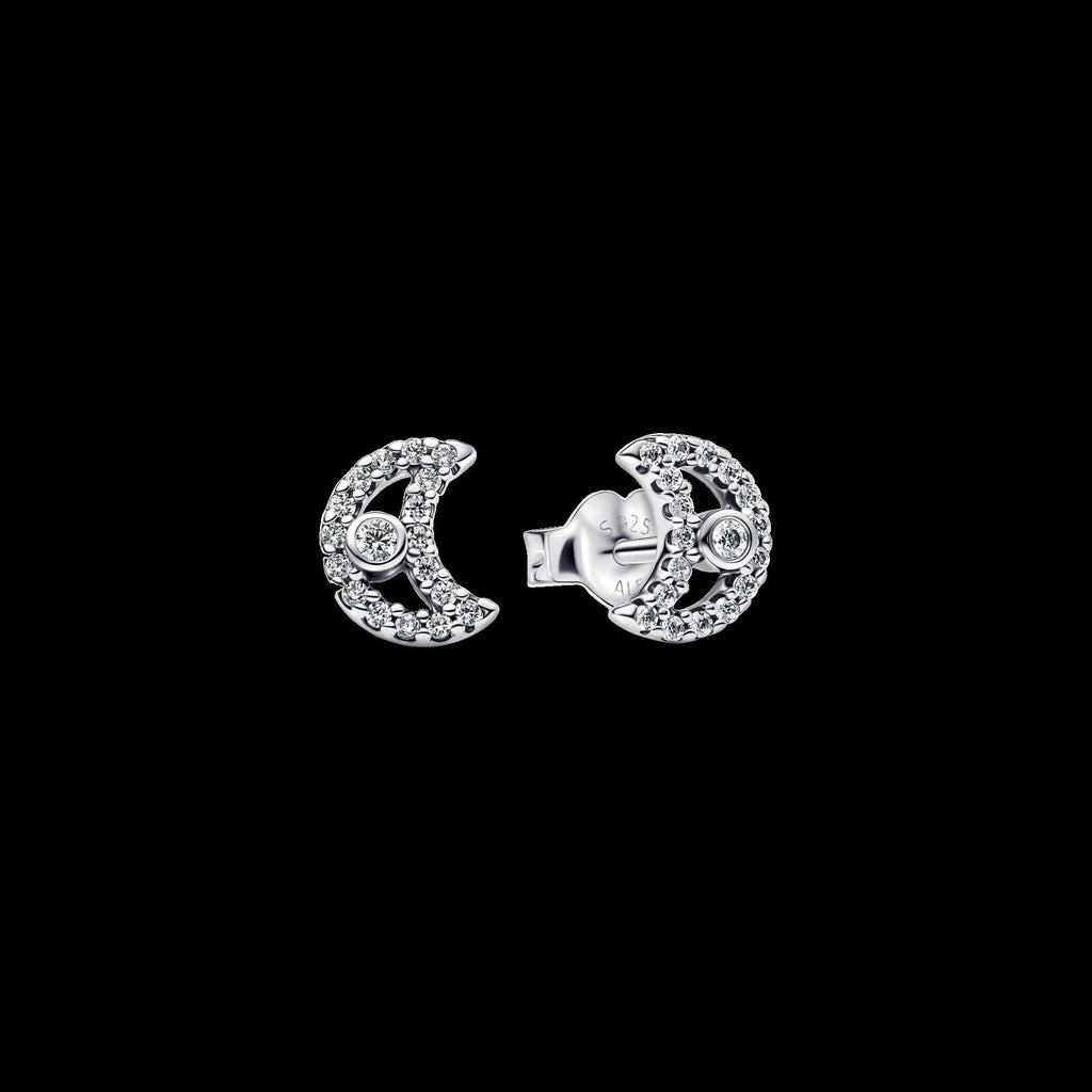 Celestial Blue Sparkling Moon Ring