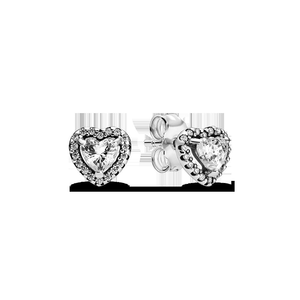Elevated Heart Stud Earrings
