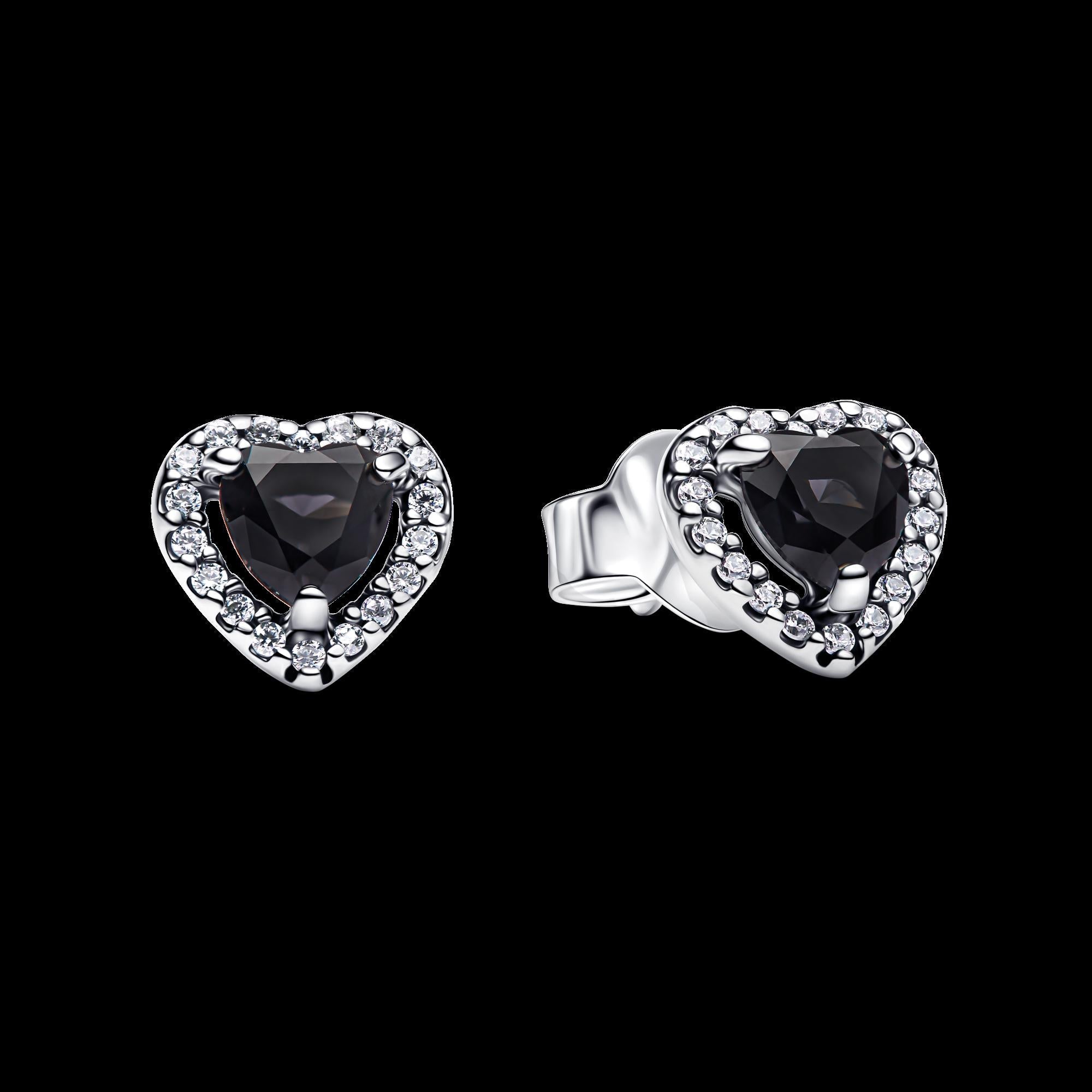 Elevated Pink Heart Stud Earrings