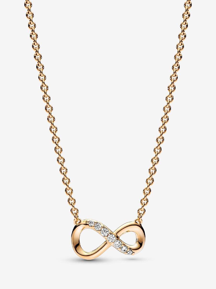 Sparkling Infinity Heart Collier Necklace