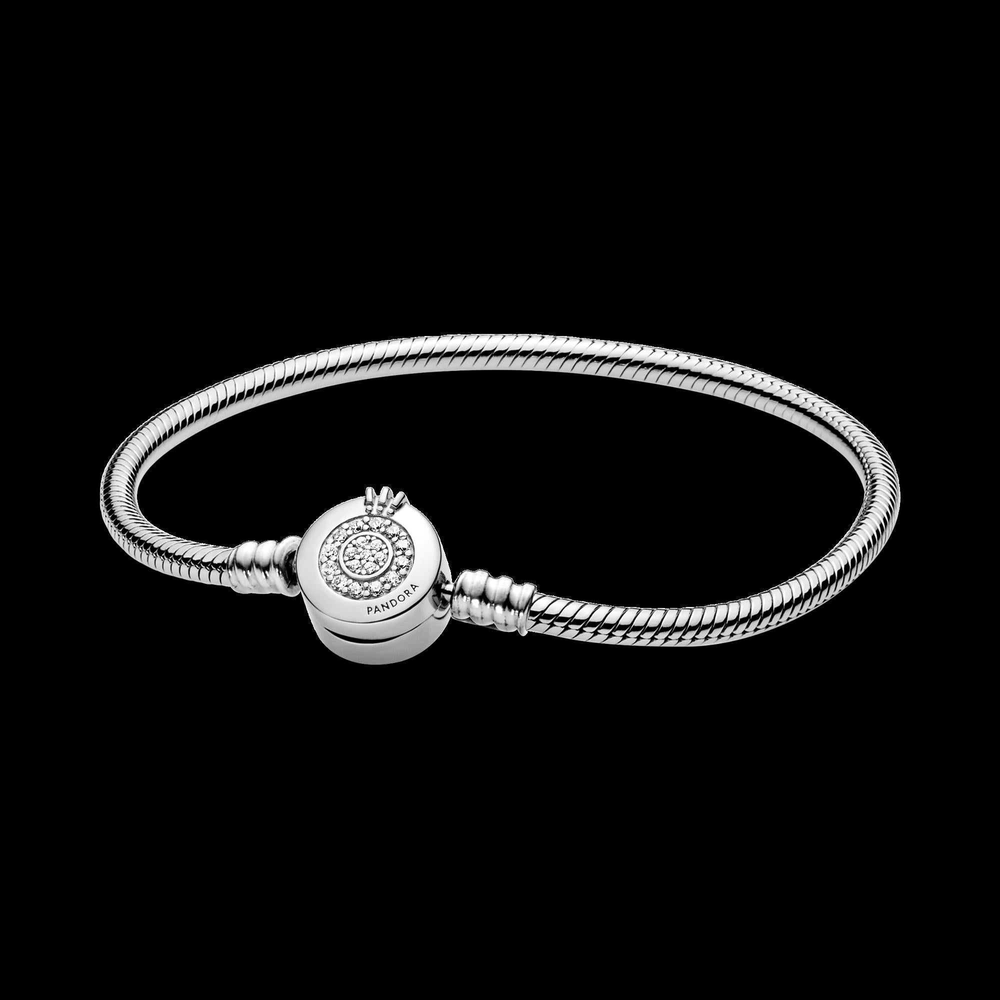 Pandora Moments Barrel Clasp Snake Chain Bracelet