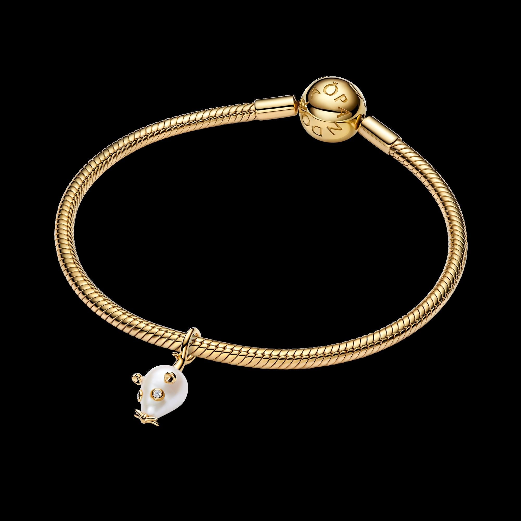 Treated Freshwater Cultured Baroque Pearl Mouse Dangle Charm