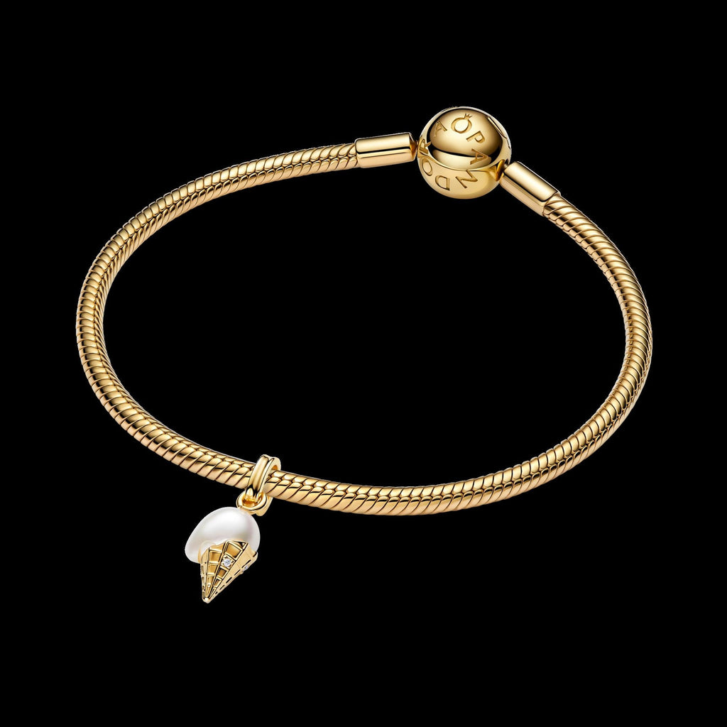 Treated Freshwater Cultured Baroque Pearl Ice Cream Dangle Charm