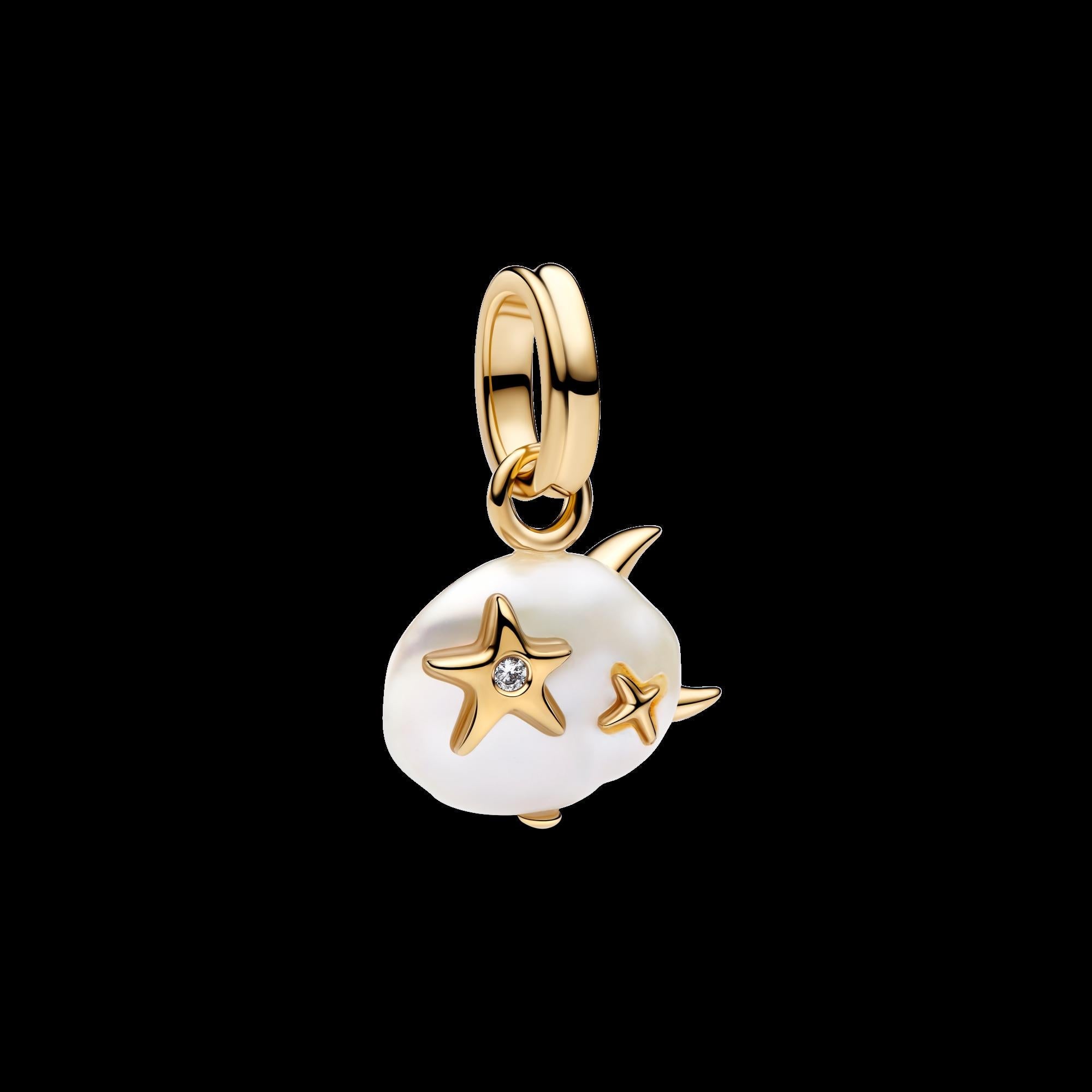 Treated Freshwater Cultured Baroque Pearl Cloud Dangle Charm