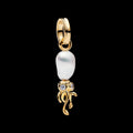 Treated Freshwater Cultured Baroque Pearl Squid Dangle Charm