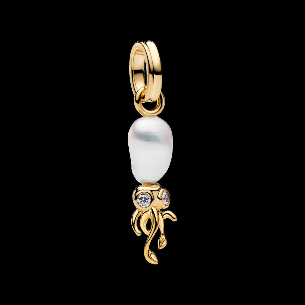 Treated Freshwater Cultured Baroque Pearl Padlock Dangle Charm