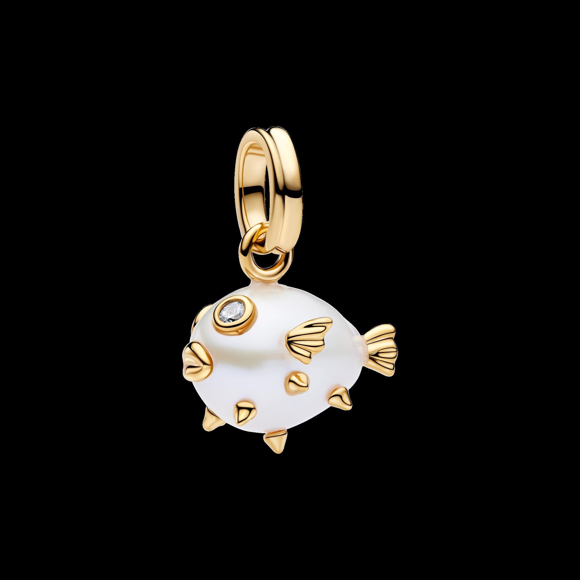 Treated Freshwater Cultured Baroque Pearl Mouse Dangle Charm