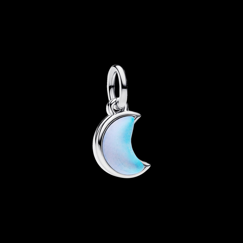 Celestial Blue Sparkling Moon Ring